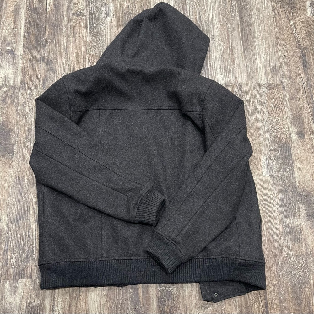 Express men’s military wool jacket with hood size Large - Picture 4 of 12